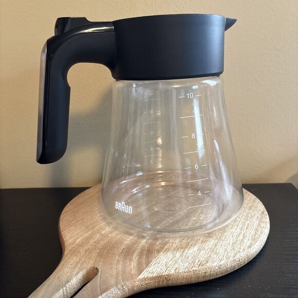 Braun MultiServe Coffee Maker Replacement 10 Cup Carafe Coffee Pot Black Silver - Picture 1 of 13